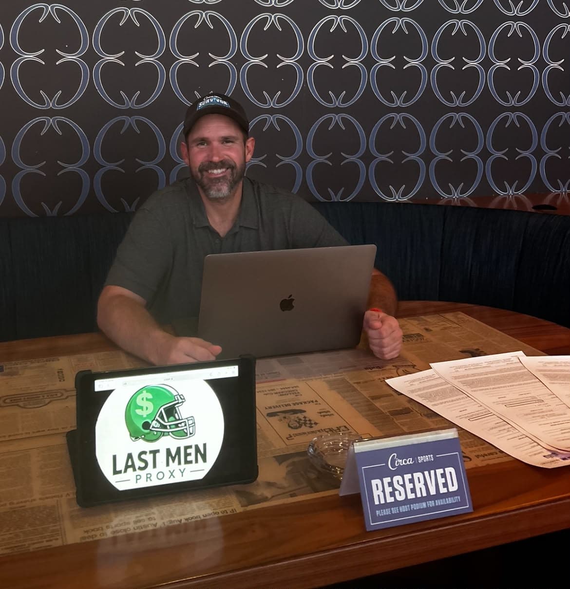 Tony at the Circa Survivor booth